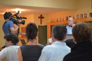 Ron Walker in front of the camera